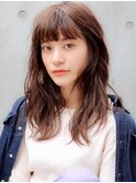 イメチェン/ホワイトブロンド/外ハネボブ/ワイドバング/表参道