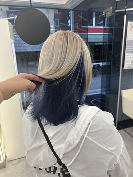 ブラウン(Brown) ミディアムヘア/デザインカラー/フェイスフレーミング/藤沢