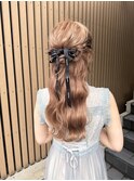 ヘアアレンジ/ヘアセット/ハーフアップ