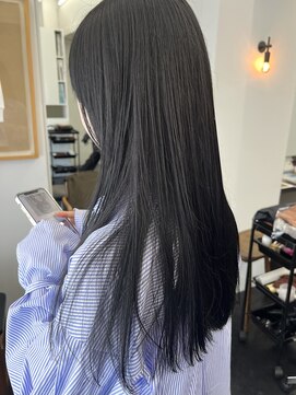 シベルバレー 横浜(sibell) ロングレイヤーカット顔周りレイヤーウルフハッシュカット韓国