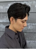 メンズマッシュセンターパートスパイラルパーマニュアンスパーマ