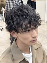 フィフス 大分(fifth) 大分ツイストスパイラルパーマメンズカット長めラウンドマッシュ
