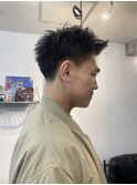 メンズカットフェードテーパーフェードスパイキーショート