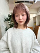 リアン(Lien) ブリーチカラー/ピンクブロンド/ミディアムレイヤー