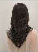 オリーブベージュ/グレージュ/透明感カラー/コテ巻き