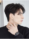 ツーブロック ルーズショートパーマ