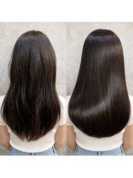 ボナセーラ ポルテ(Buonasera Porte)の写真/【大人のための髪質改善】”いかにも”じゃない、自然な丸みある仕上がりの縮毛矯正が得意なサロン