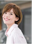 LIVE SHAPE ベージュブラウンすっきり耳かけマッシュショート