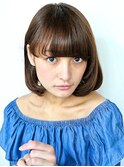 面がキレイなアシメボブスタイル