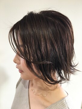 モガ美容室(Moga) 大人ニュアンスな透け感カラーが効いたナチュラルボブスタイル♪