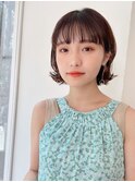 【BAYROOM】外はねワイドバングミニボブ×ココアグレージュ