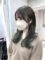 ヴェイン 渋谷(vain)&nbsp;ミディアムレイヤーカット/くびれヘア/20代30代/インナーカラー