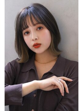 ロゼ 枚方(Rose) 【ROSE】インナーカラー_透けバング_ボブ