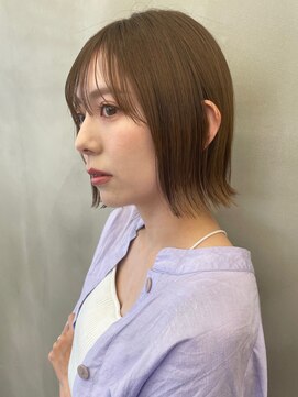 ロンドルーチェ 心斎橋(Lond luce) ダークアッシュ/ミディアムレイヤーカット［髪質改善/縮毛矯正］