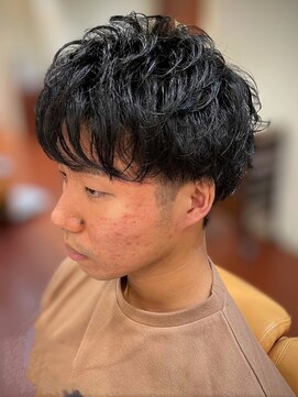 スカイ 亀戸店 (sky) ハイライト/マッシュパーマ/アッシュブラック<理容室>[亀戸]