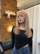 スイート ヘアデザイン(Suite HAIR DESIGN)&nbsp;ペールピンク レイヤー ナチュラルヘアスタイル