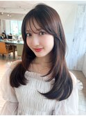 ☆小顔面長丸顔オルチャンヨシンモリミディアム前髪ありなし