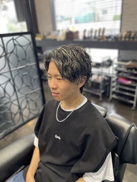 ヒロザバーバー(HIRO THE BARBER) スパイラル×メッシュカラー　宇部市/理容室/理容院