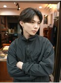 センターパート　ニュアンスパーマ　メンズカット