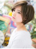 くすみカラーアシンメトリー小顔前下がりボブc6川口20代30代40代
