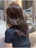 レイヤーカットハッシュカットグレージュ仙台髪質改善前髪矯正