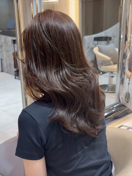 アンフィニー 仙台(ANFINI) レイヤーカットハッシュカットグレージュ仙台髪質改善前髪矯正