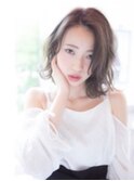 アンブレラカラー/こなれミディ/ウェーブパーマ/前髪/錦糸町