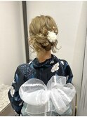 ゆるっとカチモリアレンジ*浴衣着付け.ヘアセット