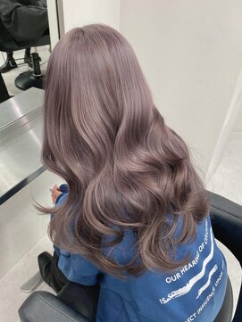 ベレーザシェルト(Beleza scelto) 15317ブリーチ＆ダブルカラー韓国レイヤーラベンダーグレー