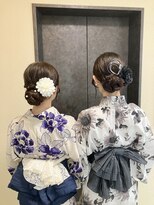 ミラ(Mila)&nbsp;お友達と一緒に♪大人っぽい浴衣アップヘア！