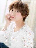 mod's姪浜/ラウンドバングぱっつん前髪グランマッシュショートi