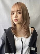 サンクプロジェクト(cinq PROJECT)&nbsp;ミルクティーベージュダブルカラーハイトーンレイヤーカット韓国