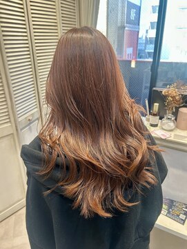 ラボヌールヘアーグレース 門前仲町店(La Bonheur hair grace) 【杉本】オレンジブラウン/マロンベージュ/レイヤーカット