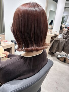 【ショコラピンク×外はねボブ】