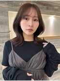 明るめグレージュ くびれミディアム【肥田亜沙美】