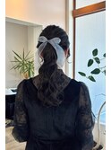ポニーテール、お呼ばれヘア