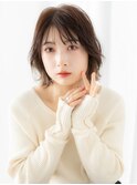ゆるふわニュアンスパーマハイライト小顔ミニボブn古河20代30代