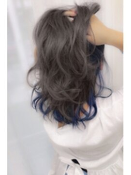 ルノン フィージュ(LUNON fieju) 【LUNON fieju】グレージュ×インナーカラーBLUE