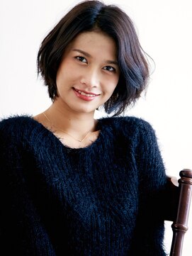 アフロディーテ 暗髪でも可愛いボブスタイルに☆柔らかパーマスタイル☆