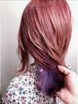 ヘアサロンエムフィス 池袋東口(HAIR SALON M Fe's) デザインカラー/厚めバング/ローライト/スリークボブ