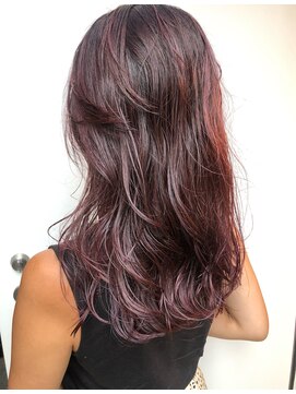 ブラウンズ(BROWNS) バレイヤージュ×ワインレッド