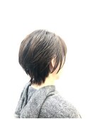 ネイビーカラー/ウルフショート/抜け感/小顔/ショート/30代40代