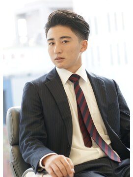 にもう ビジネスメンズサイドパートかきあげヘア【神戸三宮/元町】