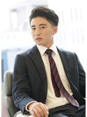 ビジネスメンズサイドパートかきあげヘア【神戸三宮/元町】