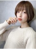 インナーグレージュ/マチルダボブ/前髪/ピンクベージュ/錦糸町