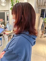 オブジェ シエル(obje't ciel)&nbsp;【obje't ciel】ミディアムウルフ/ピンクレッド【山口紗季】