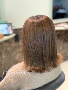 ビジョルノ つくばみどりの店(Begiorno) 20代30代大人可愛い小顔 ショートカット切りっぱなし