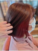 ボブスタイル&インナーカラー