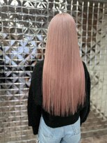 ラブスタシー 京都河原町店(lovestasy)&nbsp;シールエクステ/ブリーチダブルカラー/ペールピンク/髪質改善