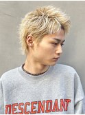 20代アップバング/スパイキーショート/ブロンド